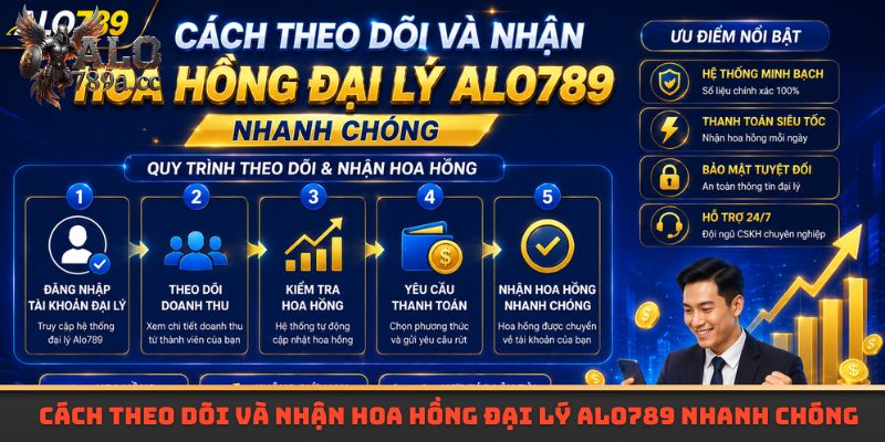 Cách theo dõi và nhận hoa hồng đại lý Alo789 nhanh chóng 