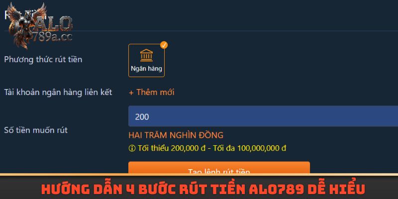 Hướng dẫn 4 bước rút tiền Alo789 dễ hiểu