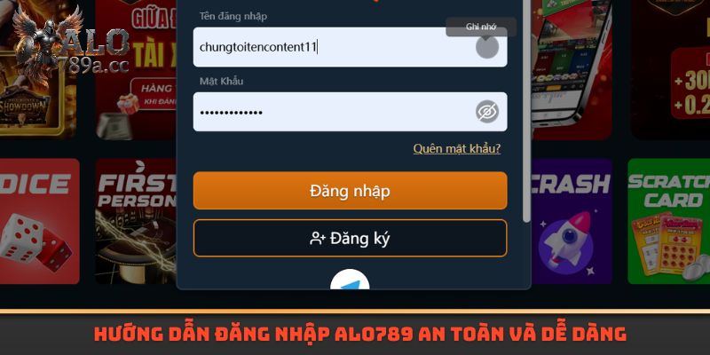 Hướng dẫn đăng nhập Alo789 an toàn và dễ dàng